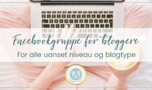 blogger sidder og leder efter en facebookgruppe for danske bloggere