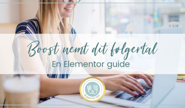 blogger skriver blogindlægget: boost dine følgertal med flyvende ikoner og elementor